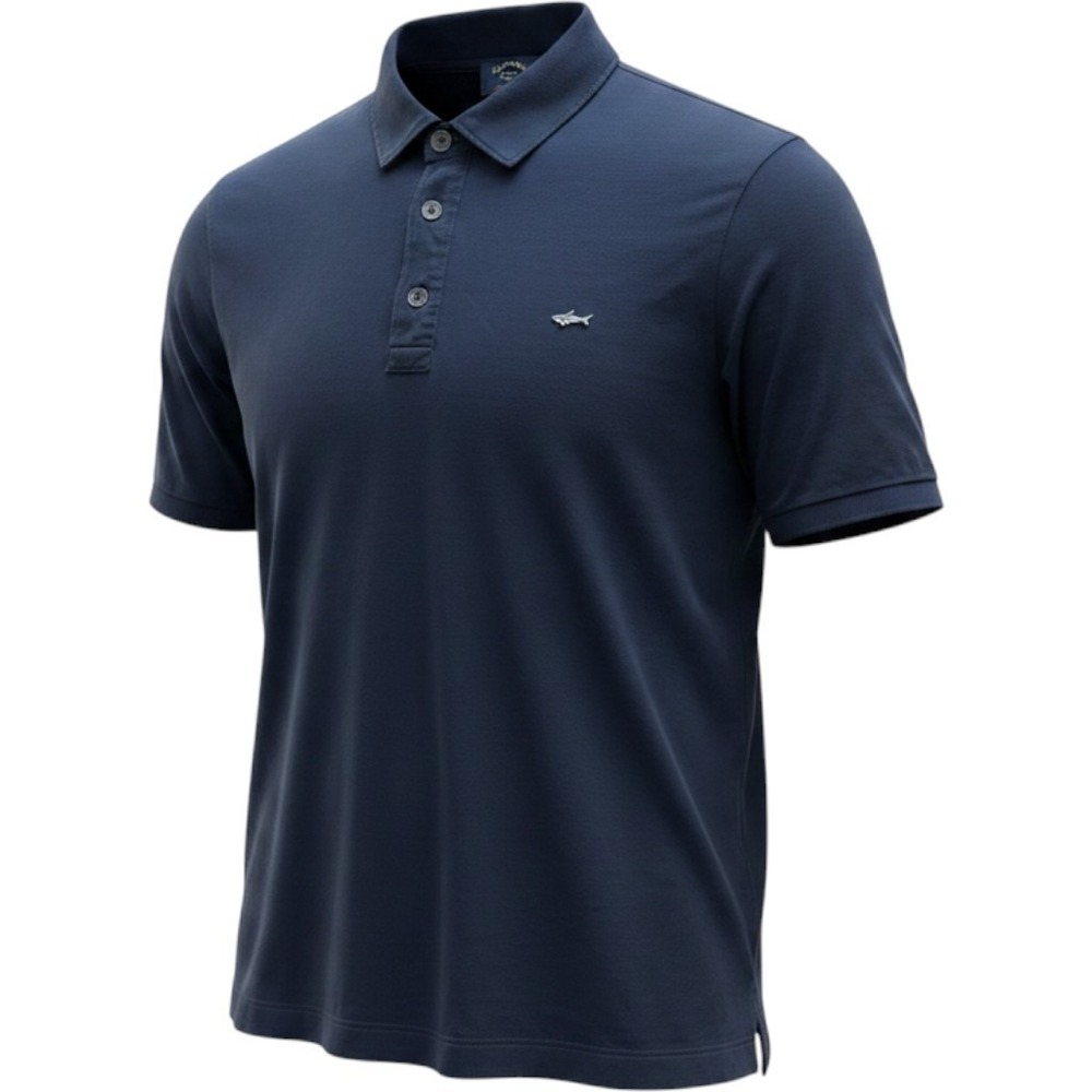 Paul & Shark Yachting Mens Navy Blue Short Sleeve Cotton Polo Shirt M SKU201